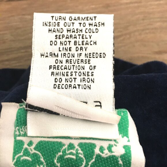 Embroidered Navy Jacket with Pink Accents - Picture 12 of 13